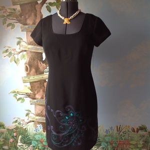 Amanda Smith Embroider Black Women's Dress Size 10